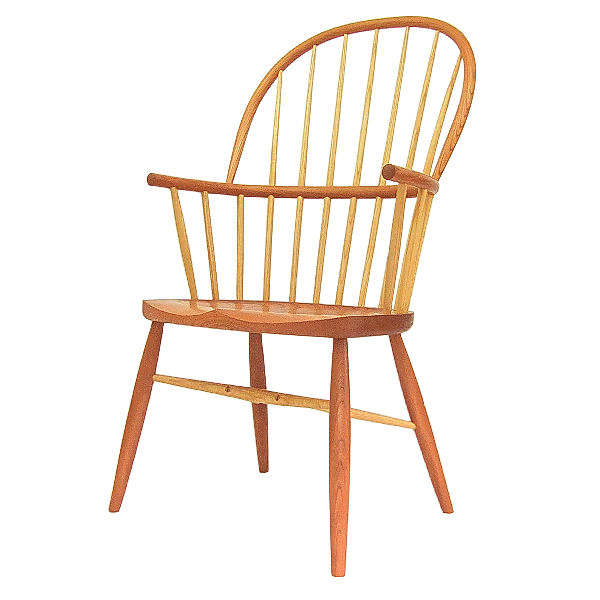 椅子工房 家具制作鯛工房・ダブルボウ ウィンザーチェア DBW-102 欅製・全体画像