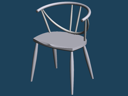 3Dモデリングによる椅子画像