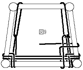イラスト：椅子の封筒編み・三角ゾーンの張り方（2）編み方 2-5