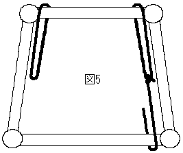 イラスト：椅子の封筒編み・三角ゾーンの張り方（2）編み方 2-1